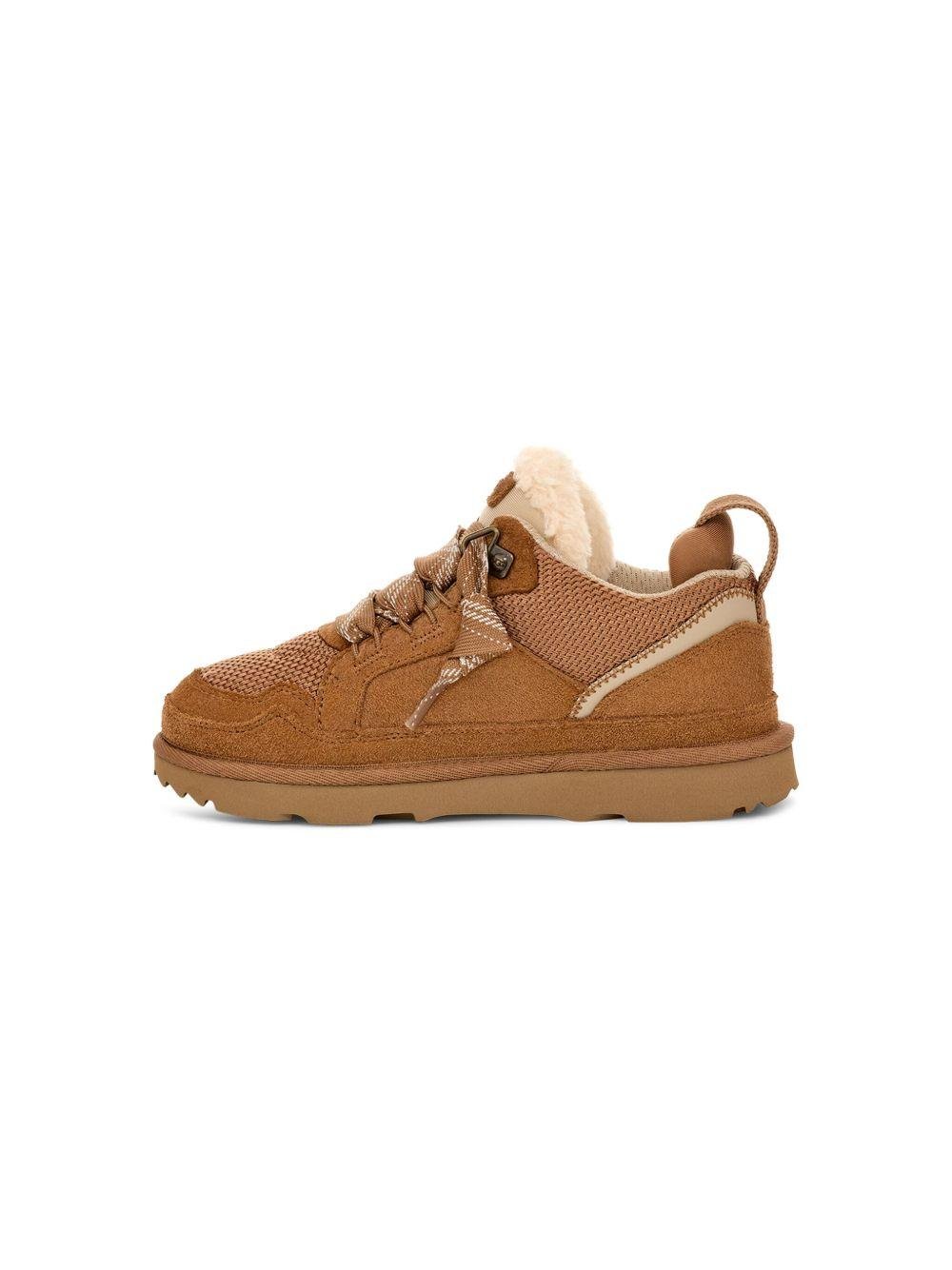 Sneakers Lowmel per bambino UGG Kids marroni con applicazione sulla linguetta con logo - Rubino Kids