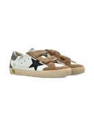 Sneakers Old School per bambino Golden Goose Kids bianche con applicazione stella - Rubino Kids