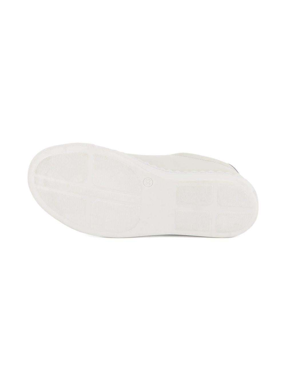 Sneakers per bambina Chloé Kids traforate bianche in pelle - Rubino Kids
