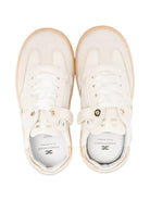 Sneakers per bambina Elisabetta Franchi La Mia Bambina beige con placca logo - Rubino Kids