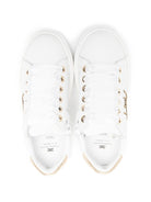 Sneakers per bambina Elisabetta Franchi La Mia Bambina bianche con dettaglio logo - Rubino Kids