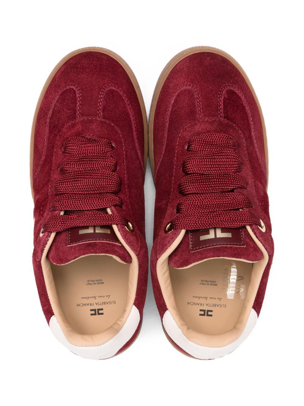 Sneakers per bambina Elisabetta Franchi La Mia Bambina rosse con dettaglio logo - Rubino Kids