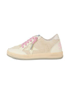 Sneakers per bambina Golden Goose Kids beige stringate in pelle scamosciata - Rubino Kids