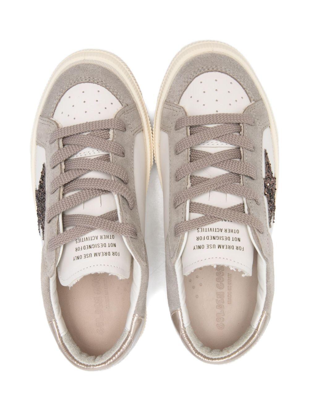 Sneakers per bambina Golden Goose Kids Double Quarter And Toe bianco con applicazione stella - Rubino Kids