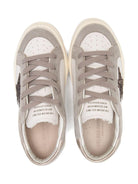 Sneakers per bambina Golden Goose Kids Double Quarter And Toe bianco con applicazione stella - Rubino Kids