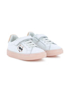 Sneakers per bambina Karl Lagerfeld Kids bianche con cinturino applicato - Rubino Kids