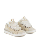 Sneakers per bambina Lanvin beige in pizzo - Rubino Kids