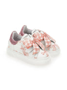 Sneakers per bambina Monnalisa bianche con design a fiori - Rubino Kids