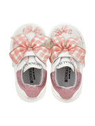 Sneakers per bambina Monnalisa bianche con design a fiori - Rubino Kids