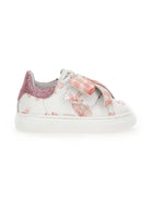 Sneakers per bambina Monnalisa bianche con design a fiori - Rubino Kids