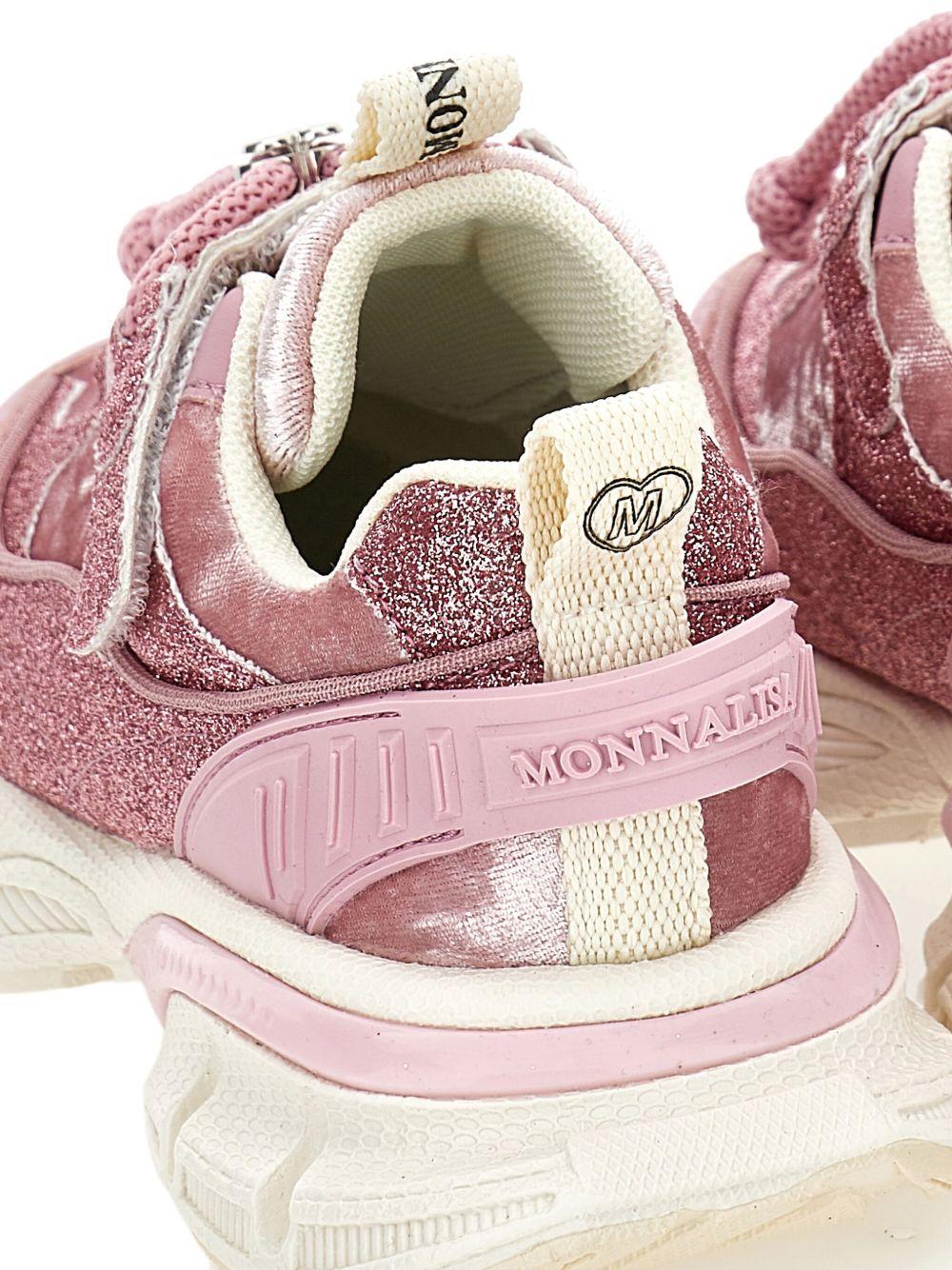 Sneakers per bambina Monnalisa rosa con glitter - Rubino Kids