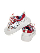 Sneakers per bambina Monnalisa x Hello Kitty bianche con applicazione Hello Kitty - Rubino Kids