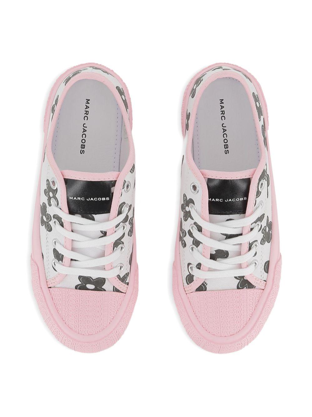 Sneakers per bambina The Marc Jacobs Kids rosa con stampa floreale - Rubino Kids