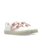 Sneakers per bambina Veja Kids bianche con chiusura frontale a strappo - Rubino Kids