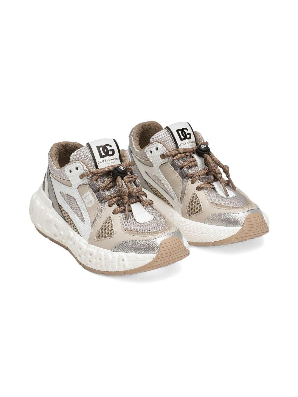 Sneakers per bambini Dolce & Gabbana Kids beige con suola chunky - Rubino Kids