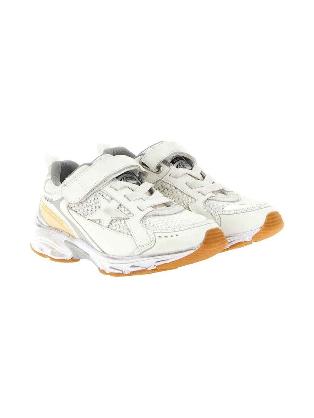 Sneakers per bambini Golden Goose Kids bianche con cinturino touch - Rubino Kids