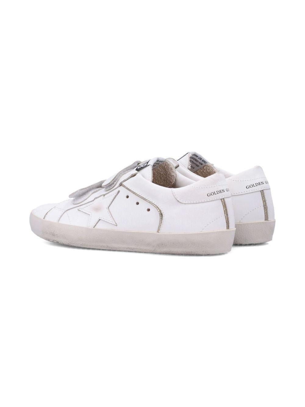 Sneakers per bambini Golden Goose Kids bianco a stella con chiusura a strappo - Rubino Kids