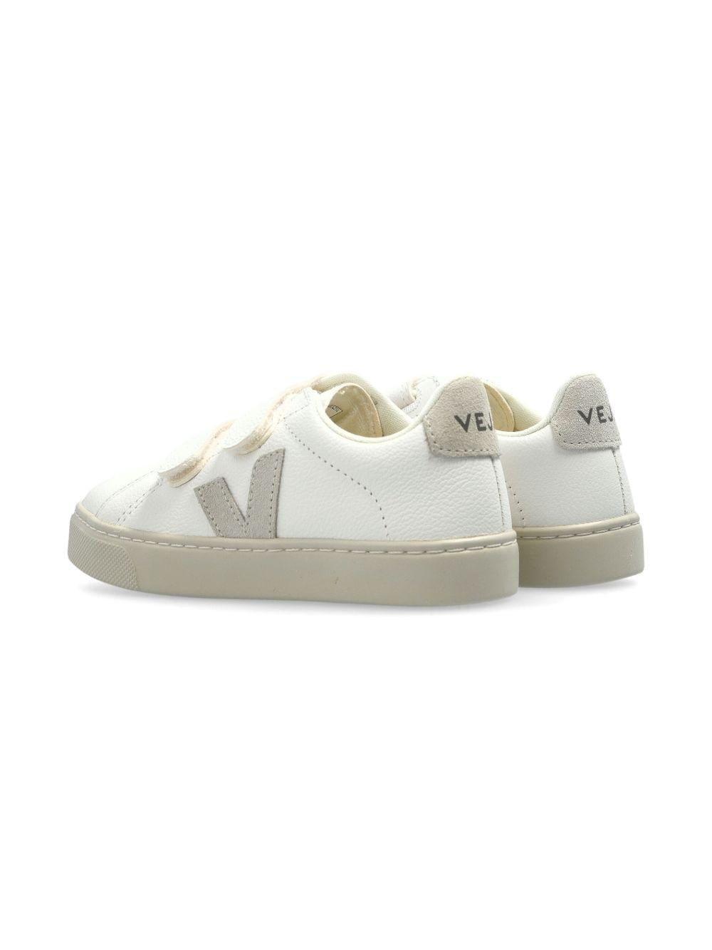 Sneakers per bambini Veja Kids bianche con applicazione con logo - Rubino Kids