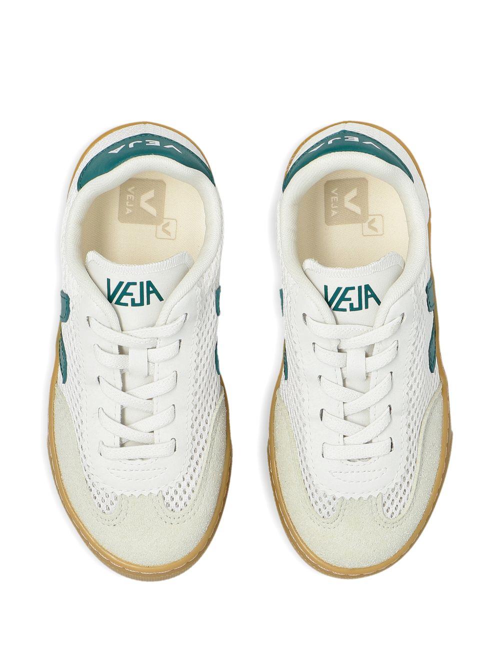 Sneakers per bambini VEJA Kids bianche con applicazione logo - Rubino Kids