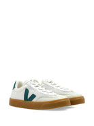 Sneakers per bambini VEJA Kids bianche con applicazione logo - Rubino Kids