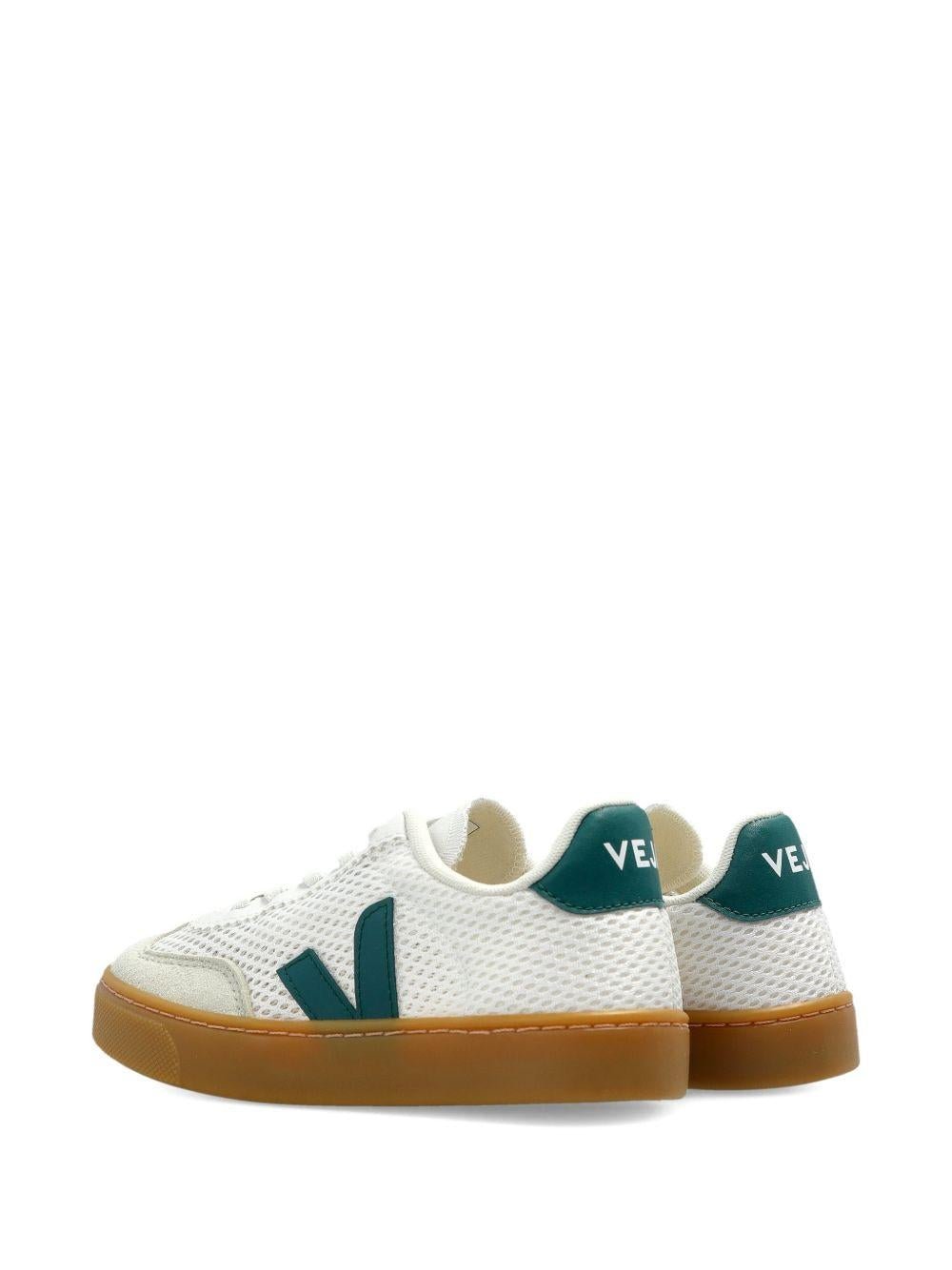 Sneakers per bambini VEJA Kids bianche con applicazione logo - Rubino Kids