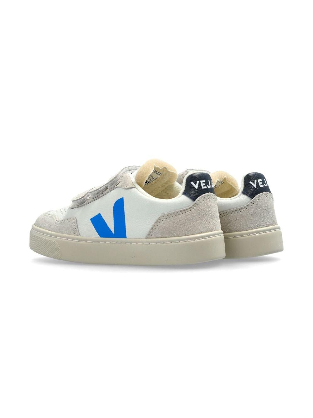 Sneakers per bambini Veja Kids bianche con chiusura frontale a strappo - Rubino Kids