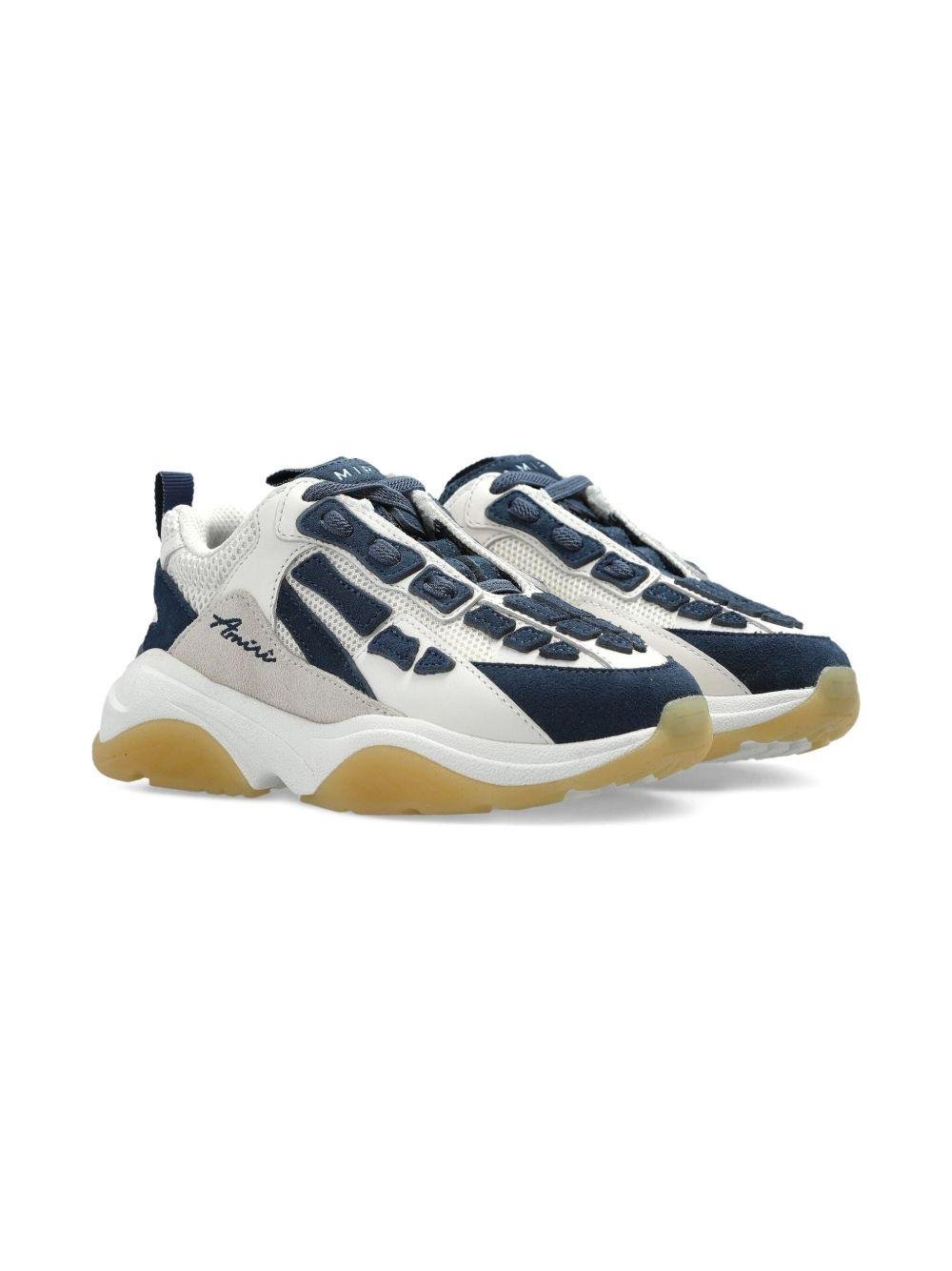 Sneakers per bambino AMIRI KIDS Bone Runner bianco con dettagli in rete - Rubino Kids