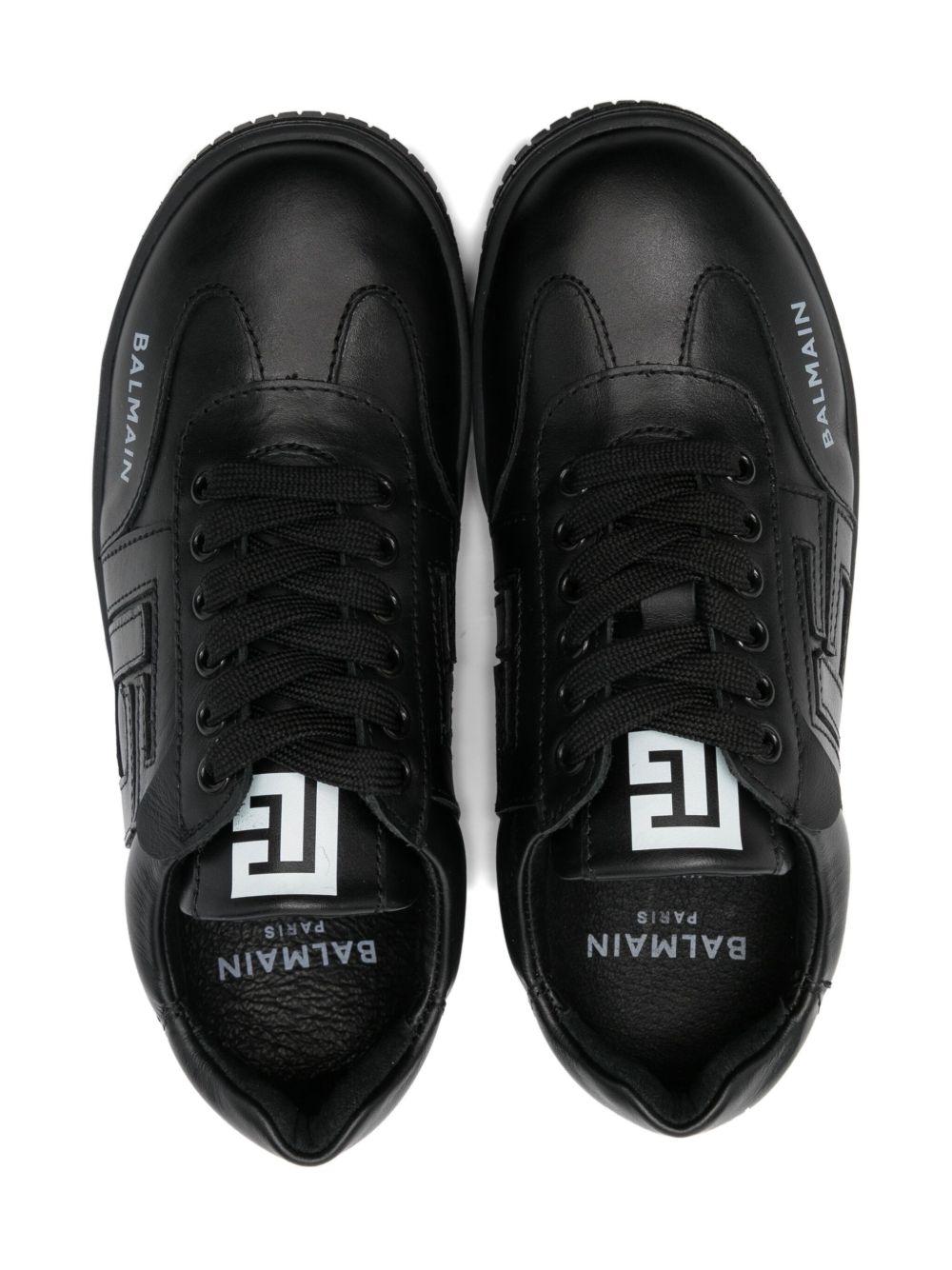 Sneakers per bambino Balmain Kids nero con dettaglio logo - Rubino Kids