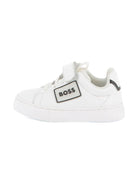 Sneakers per bambino BOSS Kids bianche con applicazione con logo - Rubino Kids