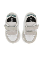 Sneakers per bambino Boss Kids bianche con chiusura a strappo - Rubino Kids