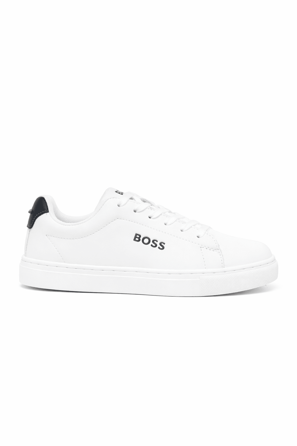 Sneakers per bambino Boss Kids bianche con logo sulla linguetta - Rubino Kids