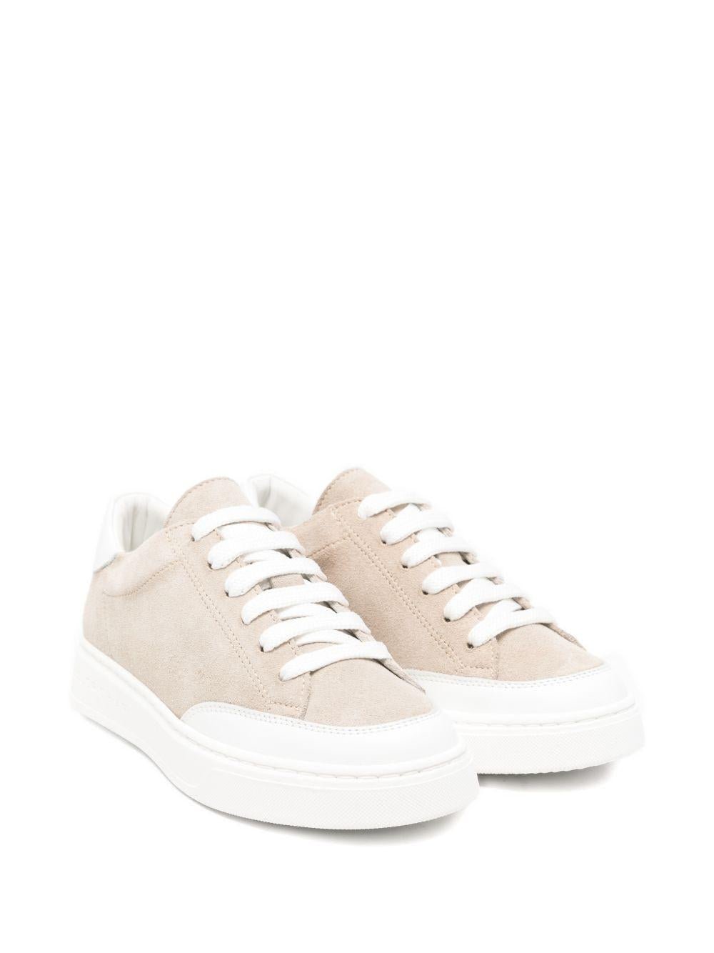 Sneakers per bambino Colorichiari beige con inserti in pelle scamosciata - Rubino Kids