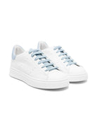 Sneakers per bambino Colorichiari bianco in pelle con rinforzo sul tallone a contrasto - Rubino Kids