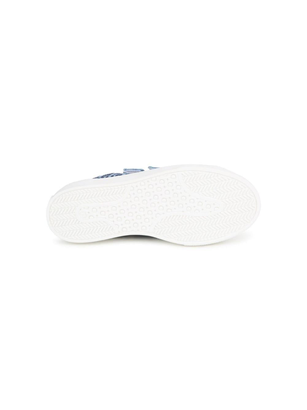 Sneakers per bambino Givenchy Kids in denim con stampa 4G e chiusura a strappo - Rubino Kids