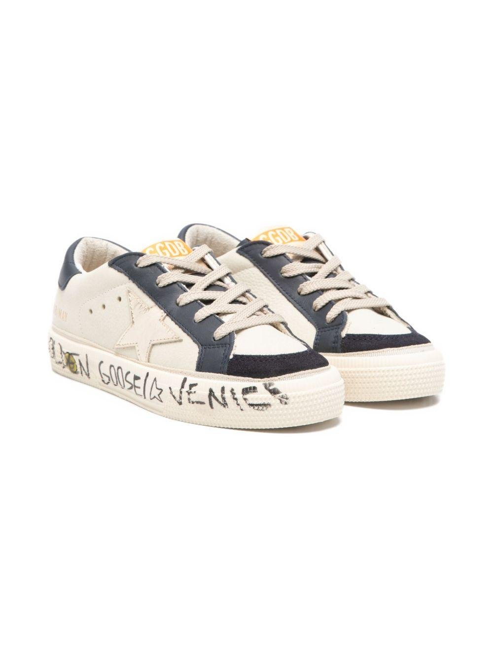 Sneakers per bambino Golden Goose Kids beige con applicazione stella - Rubino Kids