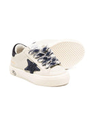 Sneakers per bambino Golden Goose Kids beige con lacci e applicazione a stella - Rubino Kids