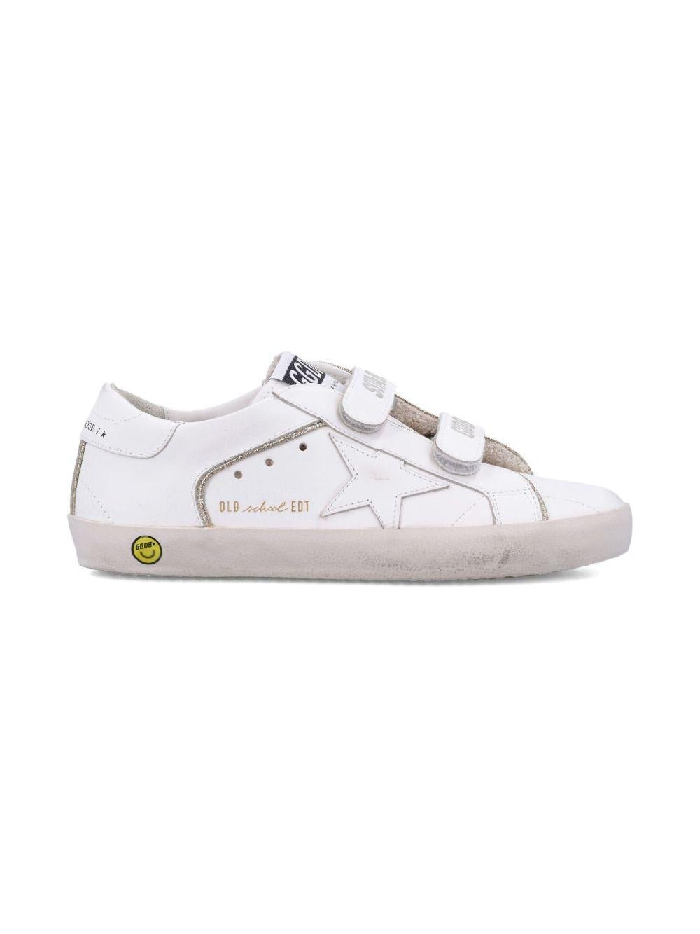 Sneakers per bambino Golden Goose Kids bianche con chiusura a strappo - Rubino Kids
