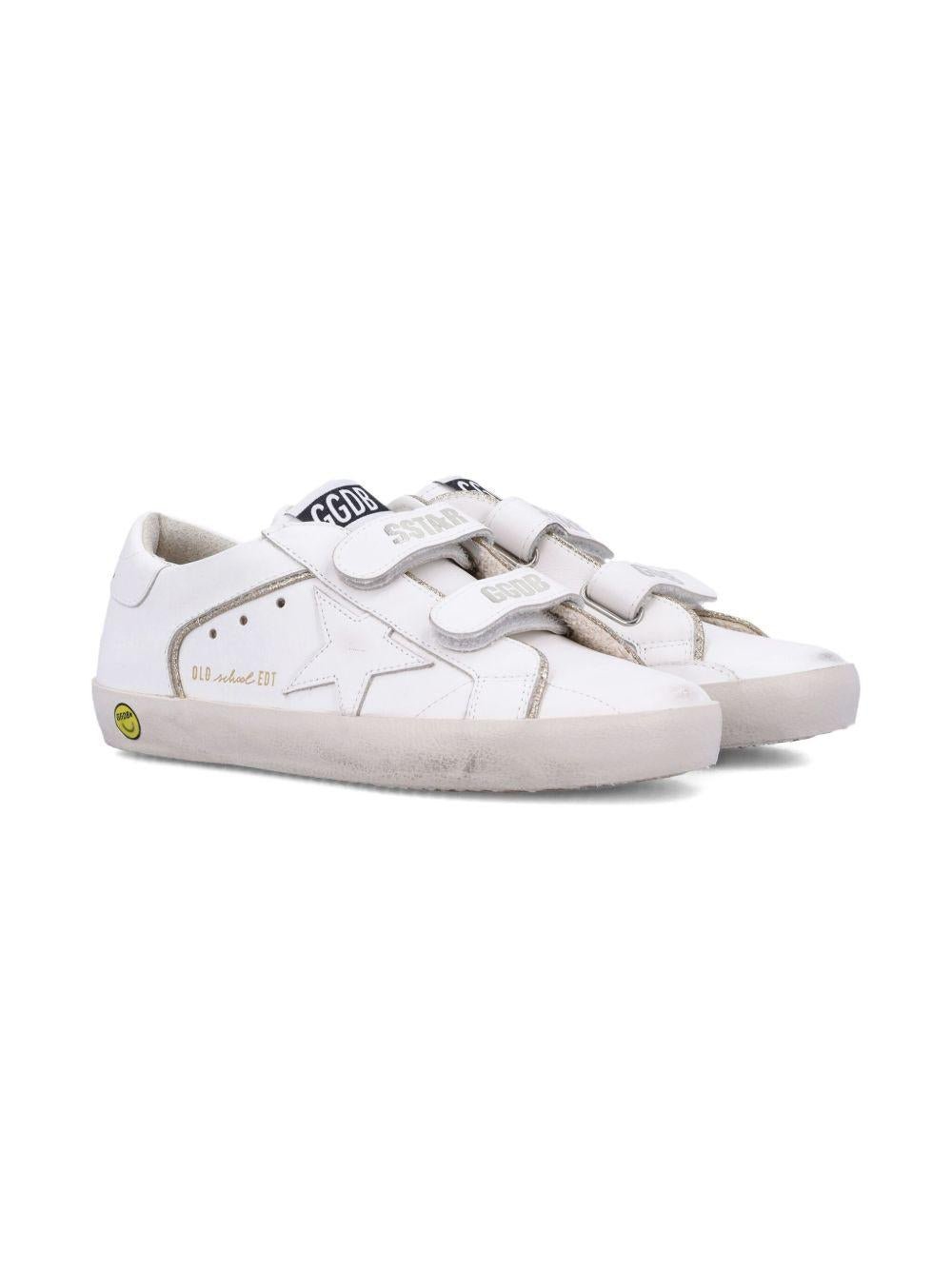 Sneakers per bambino Golden Goose Kids bianche con chiusura a strappo - Rubino Kids
