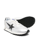 Sneakers per bambino Golden Goose Kids Running Marathon argento con lacci - Rubino Kids