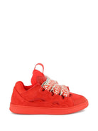 Sneakers per bambino Lanvin Enfant rosse con lacci a zigzag - Rubino Kids