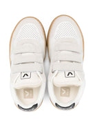 Sneakers per bambino VEJA Kids bianche con applicazione logo - Rubino Kids