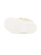 Sneakers per neonata Chloé Kids beige con ricamo con logo - Rubino Kids