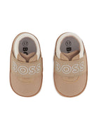 Sneakers per neonati BOSS Kids beige con logo - Rubino Kids