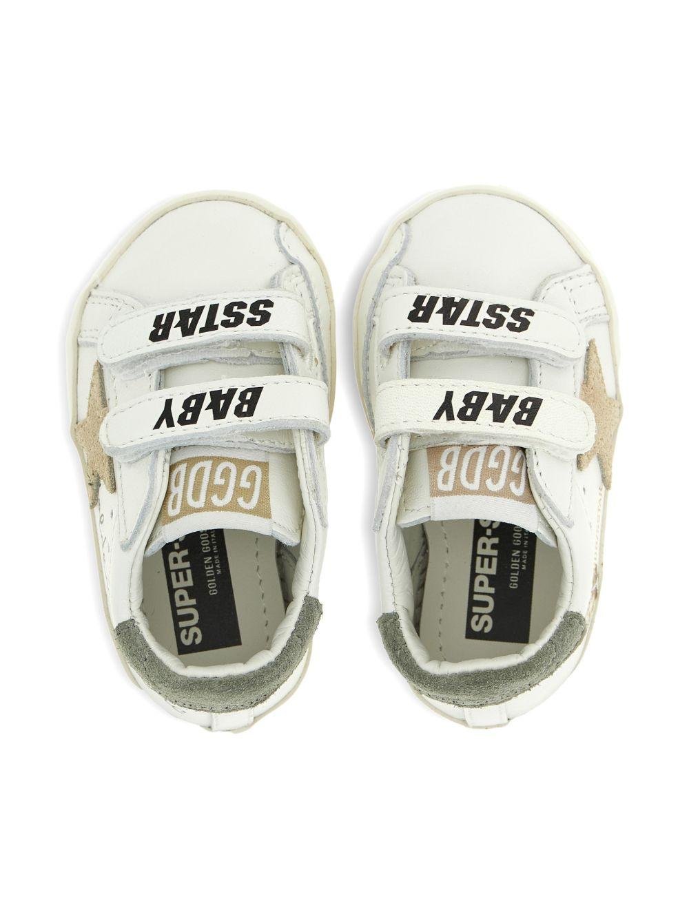 Sneakers per neonati Golden Goose Kids bianche con applicazione stella - Rubino Kids