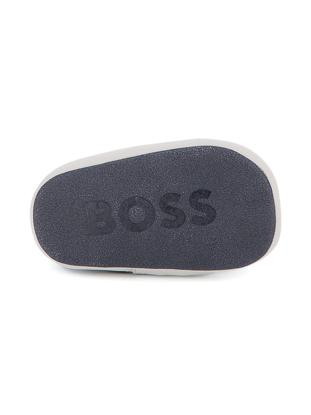Sneakers per neonato BOSS Kids azzurre con fascia elasticizzata - Rubino Kids