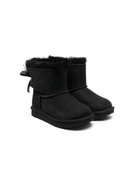 Stivaletti Mini Bailey Bow per bambina Ugg Kids neri con dettaglio fiocco posteriore - Rubino Kids