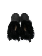 Stivaletti Mini Bailey Bow per bambina Ugg Kids neri con dettaglio fiocco posteriore - Rubino Kids