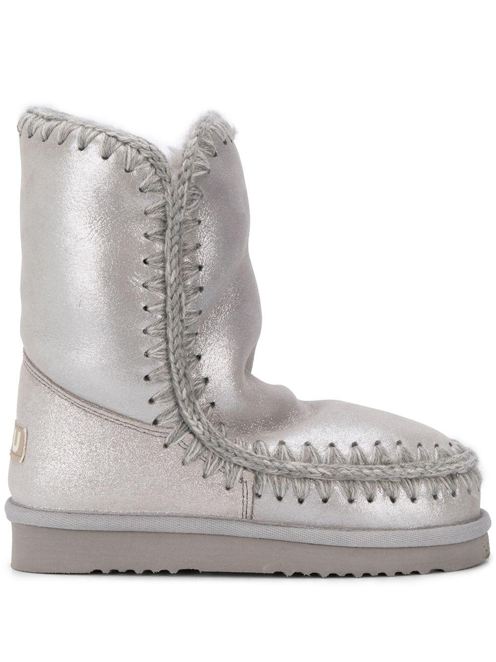 Stivaletti per bambina Mou Kids argento con logo - Rubino Kids