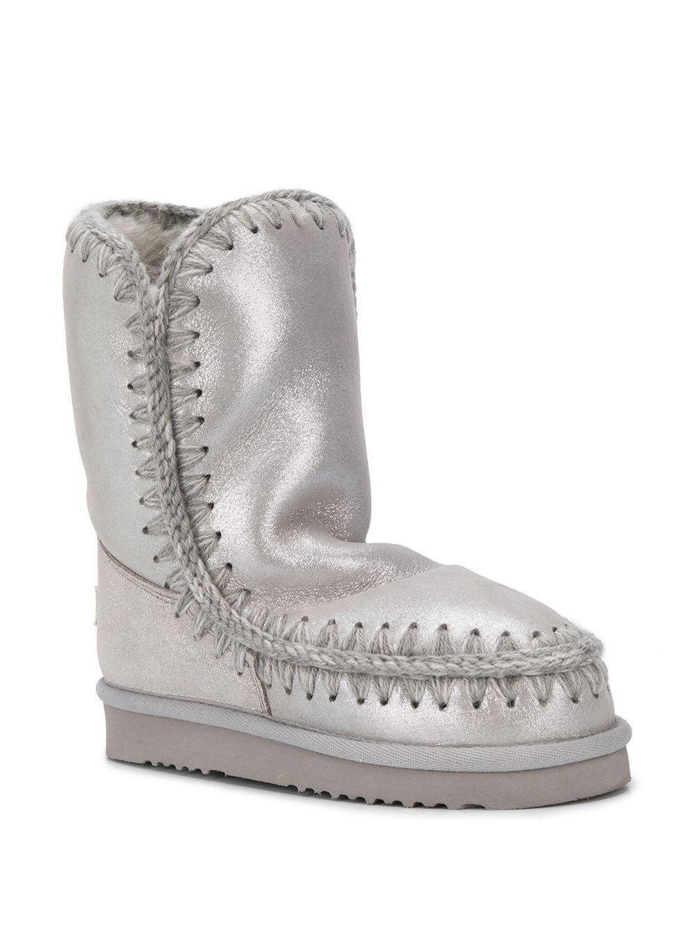Stivaletti per bambina Mou Kids argento con logo - Rubino Kids