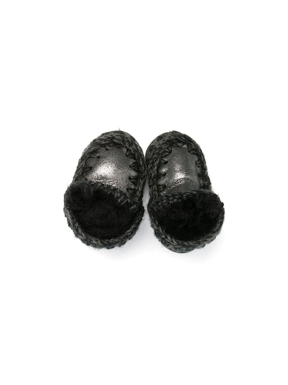 Stivaletti per neonati Mou Kids neri con fodera in shearling - Rubino Kids